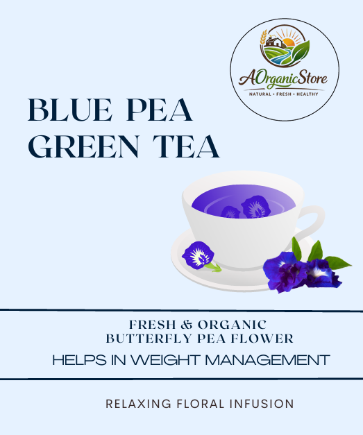 Blue Pea Green Tea-20 Cotton Tea Bags