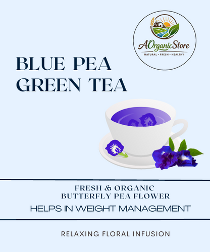 Blue Pea Green Tea-20 Cotton Tea Bags