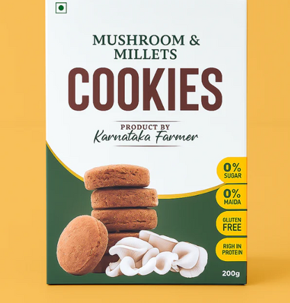 Mushroom and Millets Sweet Cookies-200Gms