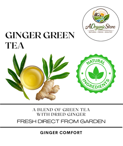 Ginger Green Tea-20 Cotton Tea Bags
