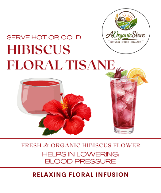 Hibiscus Floral Tisane Tea-20 Cotton Tea Bags