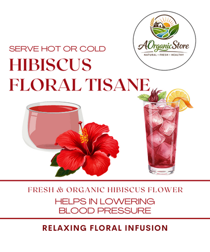 Hibiscus Floral Tisane Tea-20 Cotton Tea Bags