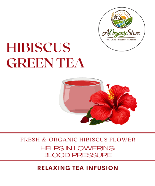 Hibiscus Green Tea-20 Cotton Tea Bags