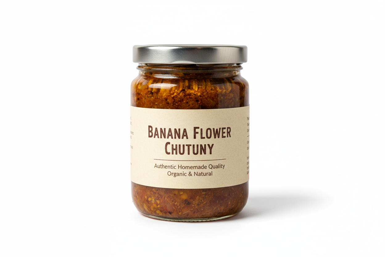 Banana Flower Chutney packed