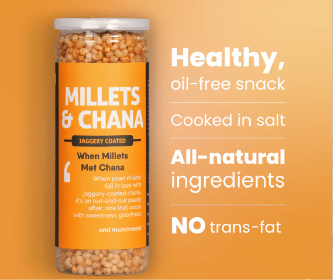 Millets & Chana-Jaggery Coated-500Gms