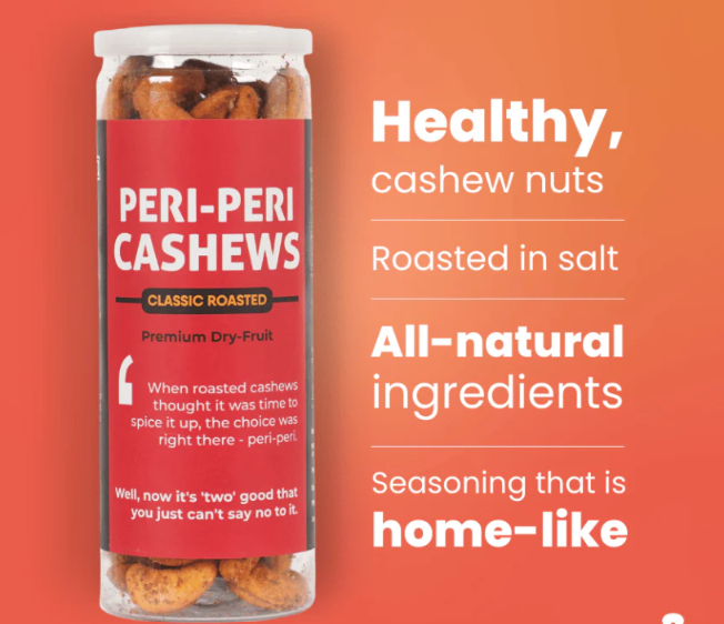 Peri Peri Roasted Cashews-500Gms