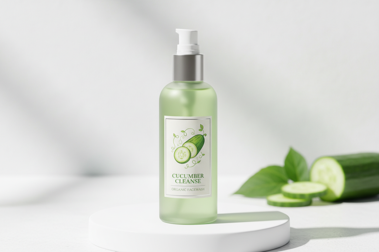 Cucumber Facewash Bottle