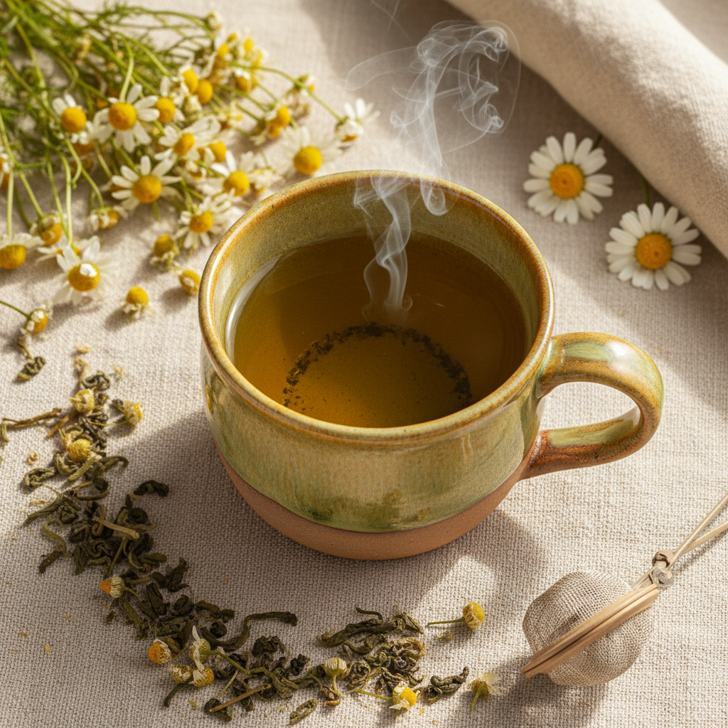 Chamomile Green Tea-20 Cotton Tea Bags