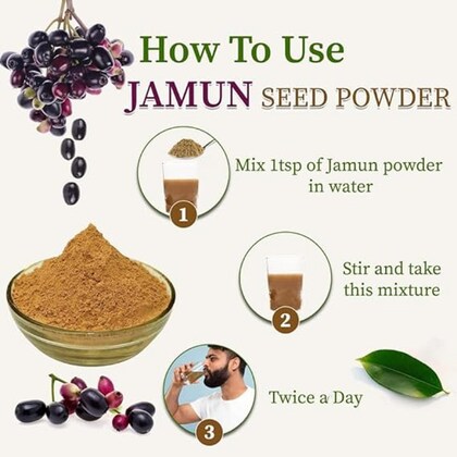 Organic Jamun Fruit Seed Powder-500Gms